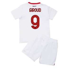 AC Milan Olivier Giroud #9 babykläder Bortatröja barn 2022-23 Korta ärmar (+ Korta byxor)